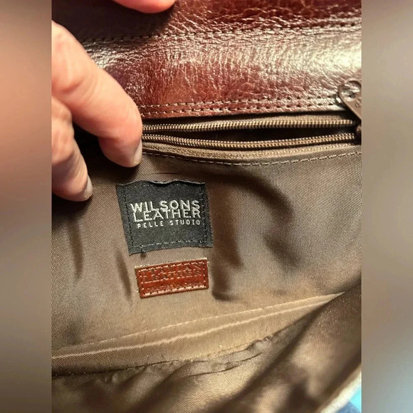 Wilson’s Leather weaved clutch wristlet mahogany mint #005 - Picture 4 of 6